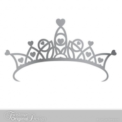 Princess Crown Decal - Large Ornate Crown of Hearts Vinyl ...