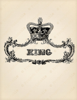 Royal KING Crown - Instant Download clipart - Ornate Frame ...