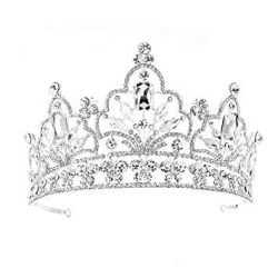 Eseres Pageant Crown Tiara for Women 4 Inches Tall Tiaras Wedding Hair  Accessories