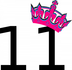 images of number 11 | pink tilted tiara and number 11 clip art ...