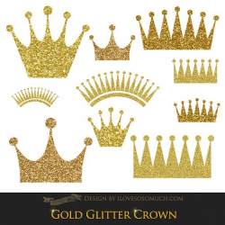 Gold Crown, Gold Glitter, Crown Digital, Crown Clip Art ...