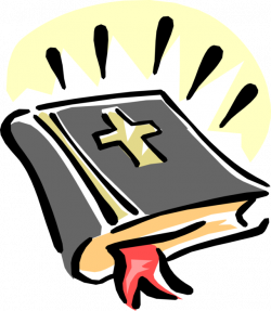 Holy Bible Good Book with Crucifix Cross - Vector Image