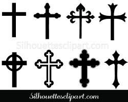Free Ornate Cross Silhouette, Download Free Clip Art, Free ...