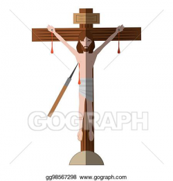 EPS Illustration - Jesus christ dies cross shadow. Vector ...