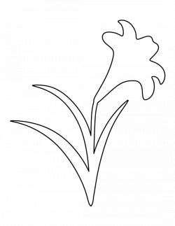 Easter lily pattern. Use the printable outline for crafts, creating ...