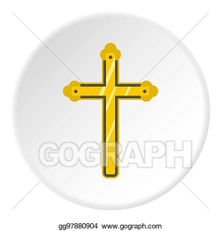 Stock Illustration - Holy cross icon circle. Clipart Drawing ...