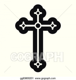 Vector Stock - Religious symbol of crucifix icon. Clipart ...