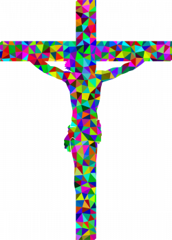 Prismatic Low Poly Crucifix Icons PNG - Free PNG and Icons Downloads