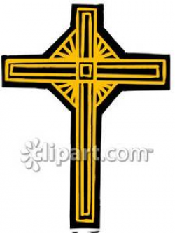 A Black and Gold Roman Catholic Cross - Royalty Free Clipart ...