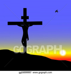 EPS Illustration - Jesus on the cross. Vector Clipart ...