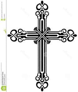 Best HD Crucifix Clipart Black And White Religious Cross Design ...