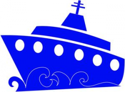 Cruise Ship Clipart Image - Silhouette of a Cruise Ship on ...