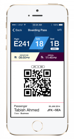 Southwest Boarding Pass Interface (concept) by Tabish Ahmed, via ...