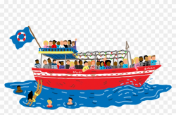 Cruise Clipart Boat Ride - Cartoon Boottocht - Free ...