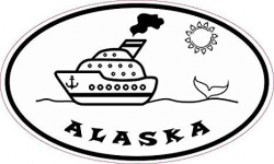 Amazon.com: StickerTalk 5inx3in Oval Whale Cruise Ship ...