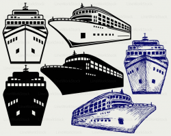 Cruise ship svg/ship clipart/cruise ship svg/cruise silhouette/cruise ship  cricut/ship cut files/clip art/digital download/designs/svg