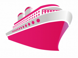 Cruise Ship Clipart Party Boat - Pink Cruise Ship Clipart ...