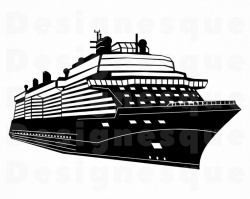Cruise Ship #2 SVG, Cruise Ship SVG, Cruise Ship Clipart, Cruise Ship Files  for Cricut, Cruise Ship Cut Files For Silhouette, Dxf, Png, Eps