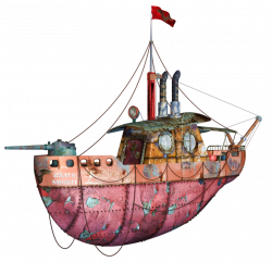 Steampunk Flying Tug Boat 01 PNG Stock by Roy3D on DeviantArt ...