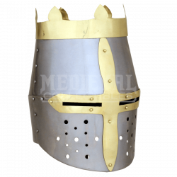 Kings Crown Medieval Great Helm - AH-3852 by Medieval Collectibles