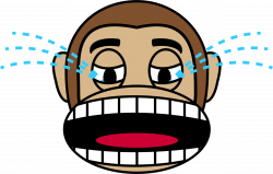 Clipart - Monkey Emoji - Loudly Crying