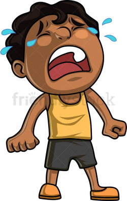 Black Little Boy Crying Hysterically | Book illustrations ...