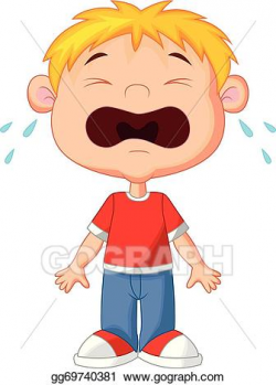 Vector Stock - Young boy cartoon crying . Stock Clip Art ...