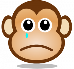 Sad Monkey Face Clip Art at Clker.com - vector clip art online ...