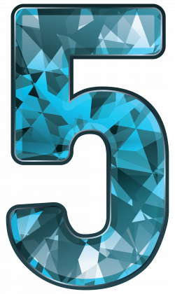 Blue Crystal Number Five PNG Clipart Image | Gallery Yopriceville ...