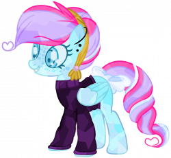 1610062 - artist:bezziie, bow, clothes, crystallized, crystal pony ...