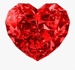 Crystal Clipart Large - Red Diamond Heart #196032 - Free ...
