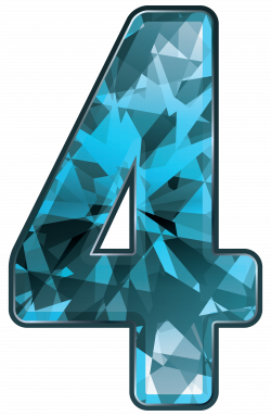 Blue Crystal Number Four PNG Clipart Image | Gallery Yopriceville ...