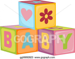 EPS Vector - Baby's letter cubes. Stock Clipart Illustration ...