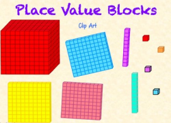 Place Value Blocks/ Base Ten Block Clip Art