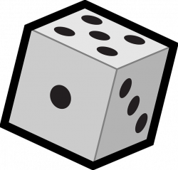 Dice clipart objects - Pencil and in color dice clipart objects