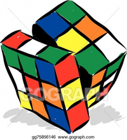 EPS Vector - Rubik cube illustration. Stock Clipart ...