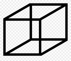 Mcol Necker Cube Clip Art - 3 Boyutlu Kutu Çizimi - Png ...