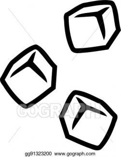 Vector Clipart - Ice cubes outline. Vector Illustration ...