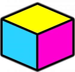 Cube Objects Boxes Yellow Pink PNG Image - Picpng