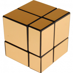 Mirror 2x2x2 Cube - Black Body with Gold Labels | Rubik's Cube ...