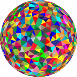 Clipart - Prismatic Low Poly Sphere 5
