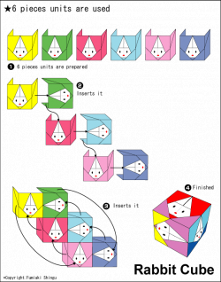 Origami Rabbit Cube instruction | Easter | Pinterest | Origami, Cube ...