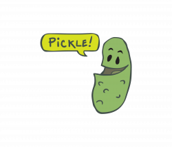 Pickle clipart cute - Pencil and in color pickle clipart cute