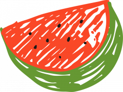 Clipart - Sketched watermelon