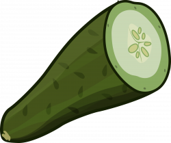 Clipart - cut cucumber