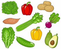 Vegetables Clip Art, Cute Veggies Clipart, Digital Clip Art ...