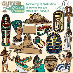 Ancient Egypt Clip Art: Nile River Civilization & Culture ...