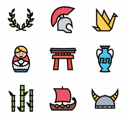 4 heritage icon packs - Vector icon packs - SVG, PSD, PNG, EPS ...