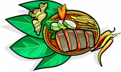 Thai Sweet and Sour Steamed Fish Dinner - Vector Image