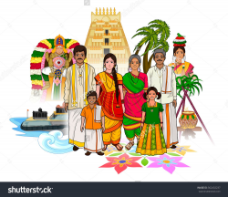 stock-vector-vector-design-of-tamil-family-showing-culture ...